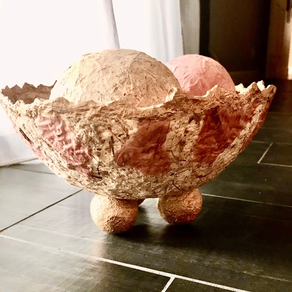 Artisan Papier-mâché Decor Bowl - Picture 12 of 15